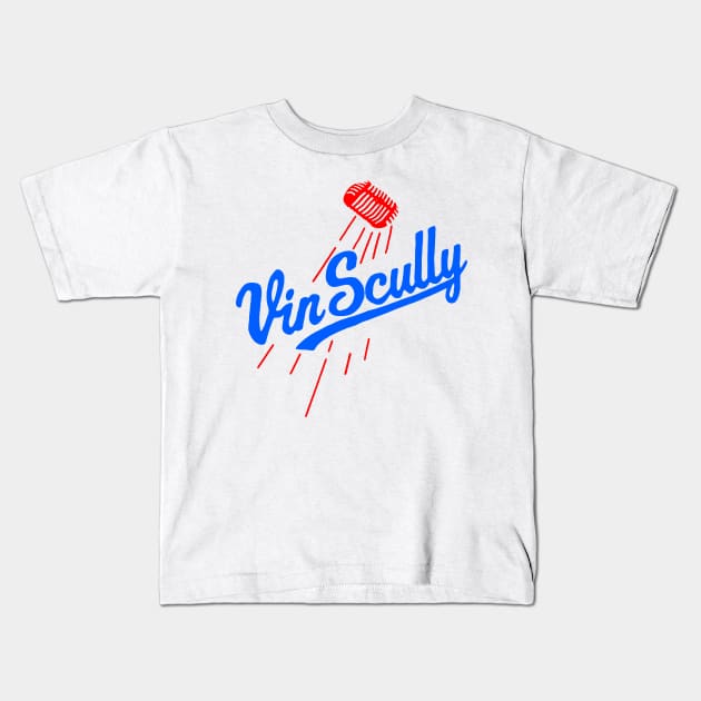 Vin Scully Kids T-Shirt by The Dare